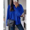 imagePRETTYGARDEN Womens Fall Oversized Sweaters Casual Crewneck Pullover Long Sleeve Fuzzy Chunky Knit Tops BlouseBlue