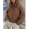 imagePRETTYGARDEN Womens Fall Oversized Sweaters Casual Crewneck Pullover Long Sleeve Fuzzy Chunky Knit Tops BlouseBrown