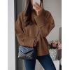 imagePRETTYGARDEN Womens Fall Oversized Sweaters Casual Crewneck Pullover Long Sleeve Fuzzy Chunky Knit Tops BlouseBrown