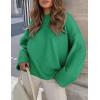 imagePRETTYGARDEN Womens Fall Oversized Sweaters Casual Crewneck Pullover Long Sleeve Fuzzy Chunky Knit Tops BlouseGreen