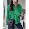 imagePRETTYGARDEN Womens Fall Oversized Sweaters Casual Crewneck Pullover Long Sleeve Fuzzy Chunky Knit Tops BlouseGreen
