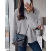 imagePRETTYGARDEN Womens Fall Oversized Sweaters Casual Crewneck Pullover Long Sleeve Fuzzy Chunky Knit Tops BlouseLight Grey