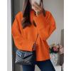 imagePRETTYGARDEN Womens Fall Oversized Sweaters Casual Crewneck Pullover Long Sleeve Fuzzy Chunky Knit Tops BlouseOrange