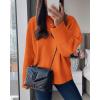 imagePRETTYGARDEN Womens Fall Oversized Sweaters Casual Crewneck Pullover Long Sleeve Fuzzy Chunky Knit Tops BlouseOrange