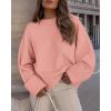 imagePRETTYGARDEN Womens Fall Oversized Sweaters Casual Crewneck Pullover Long Sleeve Fuzzy Chunky Knit Tops BlousePink