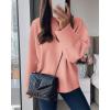 imagePRETTYGARDEN Womens Fall Oversized Sweaters Casual Crewneck Pullover Long Sleeve Fuzzy Chunky Knit Tops BlousePink