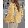 imagePRETTYGARDEN Womens Fall Oversized Sweaters Casual Crewneck Pullover Long Sleeve Fuzzy Chunky Knit Tops BlouseYellow