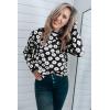 imagePRETTYGARDEN Womens Knit Floral Print Sweater Crewneck Long Sleeve Lightweight Pullover SweatshirtBlack