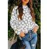 imagePRETTYGARDEN Womens Knit Floral Print Sweater Crewneck Long Sleeve Lightweight Pullover SweatshirtGrey