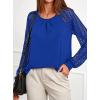 imagePRETTYGARDEN Womens Long Sleeve Shirts Lace Tops 2025 Fall Fashion Outfits Dressy Casual Blouses Work ClothesRoyal Blue