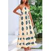 imagePRETTYGARDEN Womens Summer One Shoulder Maxi Dresses Printed Flowy Boho Beach Vacation Long SundressApricot Blue Floral