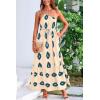 imagePRETTYGARDEN Womens Summer One Shoulder Maxi Dresses Printed Flowy Boho Beach Vacation Long SundressApricot Blue Floral