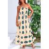 imagePRETTYGARDEN Womens Summer One Shoulder Maxi Dresses Printed Flowy Boho Beach Vacation Long SundressApricot Blue Floral