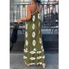 imagePRETTYGARDEN Womens Summer One Shoulder Maxi Dresses Printed Flowy Boho Beach Vacation Long SundressArmy Green White Floral