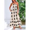 imagePRETTYGARDEN Womens Summer One Shoulder Maxi Dresses Printed Flowy Boho Beach Vacation Long SundressBeige Black Floral