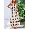 imagePRETTYGARDEN Womens Summer One Shoulder Maxi Dresses Printed Flowy Boho Beach Vacation Long SundressBeige Black Floral