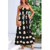 imagePRETTYGARDEN Womens Summer One Shoulder Maxi Dresses Printed Flowy Boho Beach Vacation Long SundressBlack Apricot Floral