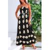 imagePRETTYGARDEN Womens Summer One Shoulder Maxi Dresses Printed Flowy Boho Beach Vacation Long SundressBlack Apricot Floral