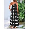 imagePRETTYGARDEN Womens Summer One Shoulder Maxi Dresses Printed Flowy Boho Beach Vacation Long SundressBlack White Floral