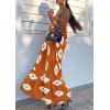 imagePRETTYGARDEN Womens Summer One Shoulder Maxi Dresses Printed Flowy Boho Beach Vacation Long SundressBrick Red White Floral