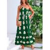 imagePRETTYGARDEN Womens Summer One Shoulder Maxi Dresses Printed Flowy Boho Beach Vacation Long SundressDark Green Apricot Floral