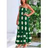 imagePRETTYGARDEN Womens Summer One Shoulder Maxi Dresses Printed Flowy Boho Beach Vacation Long SundressDark Green Apricot Floral