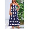 imagePRETTYGARDEN Womens Summer One Shoulder Maxi Dresses Printed Flowy Boho Beach Vacation Long SundressNavy Apricot Floral