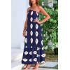 imagePRETTYGARDEN Womens Summer One Shoulder Maxi Dresses Printed Flowy Boho Beach Vacation Long SundressNavy Apricot Floral