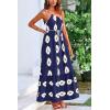 imagePRETTYGARDEN Womens Summer One Shoulder Maxi Dresses Printed Flowy Boho Beach Vacation Long SundressNavy Apricot Floral