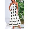 imagePRETTYGARDEN Womens Summer One Shoulder Maxi Dresses Printed Flowy Boho Beach Vacation Long SundressWhite Black Floral
