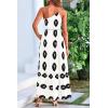 imagePRETTYGARDEN Womens Summer One Shoulder Maxi Dresses Printed Flowy Boho Beach Vacation Long SundressWhite Black Floral