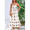 imagePRETTYGARDEN Womens Summer One Shoulder Maxi Dresses Printed Flowy Boho Beach Vacation Long SundressWhite Khaki Floral