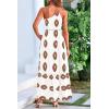 imagePRETTYGARDEN Womens Summer One Shoulder Maxi Dresses Printed Flowy Boho Beach Vacation Long SundressWhite Khaki Floral