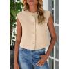 imagePRETTYGARDEN Womens Summer Suit Vest 2025 Dressy Casual Crop Tops Business Work Office Clothes Trendy Blazer WaistcoatLight Khaki