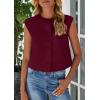 imagePRETTYGARDEN Womens Summer Suit Vest 2025 Dressy Casual Crop Tops Business Work Office Clothes Trendy Blazer WaistcoatWine Red