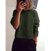 imagePRETTYGARDEN Womens Sweaters Fall 2025 Casual Long Sleeve Crewneck Button Loose Winter Knit Pullover Sweater TopsArmy Green
