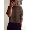 imagePRETTYGARDEN Womens Sweaters Fall 2025 Casual Long Sleeve Crewneck Button Loose Winter Knit Pullover Sweater TopsCoffee