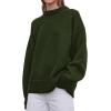 imagePRETTYGARDEN Womens Sweaters Fall 2025 Trendy Casual Crewneck Long Sleeve Cozy Knit Pullover Sweater Tops Winter ClothingArmy Green