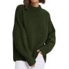 imagePRETTYGARDEN Womens Sweaters Fall 2025 Trendy Casual Crewneck Long Sleeve Cozy Knit Pullover Sweater Tops Winter ClothingArmy Green