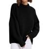 imagePRETTYGARDEN Womens Sweaters Fall 2025 Trendy Casual Crewneck Long Sleeve Cozy Knit Pullover Sweater Tops Winter ClothingBlack