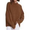 imagePRETTYGARDEN Womens Sweaters Fall 2025 Trendy Casual Crewneck Long Sleeve Cozy Knit Pullover Sweater Tops Winter ClothingCaramel