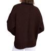 imagePRETTYGARDEN Womens Sweaters Fall 2025 Trendy Casual Crewneck Long Sleeve Cozy Knit Pullover Sweater Tops Winter ClothingDark Brown