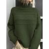 imagePRETTYGARDEN Womens Turtleneck Sweaters 2025 Fall Chunky Knit Pullover Long Sleeve Jumper Tops Trendy Winter ClothesArmy Green