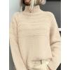 imagePRETTYGARDEN Womens Turtleneck Sweaters 2025 Fall Chunky Knit Pullover Long Sleeve Jumper Tops Trendy Winter ClothesBeige