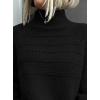 imagePRETTYGARDEN Womens Turtleneck Sweaters 2025 Fall Chunky Knit Pullover Long Sleeve Jumper Tops Trendy Winter ClothesBlack