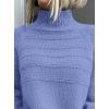 imagePRETTYGARDEN Womens Turtleneck Sweaters 2025 Fall Chunky Knit Pullover Long Sleeve Jumper Tops Trendy Winter ClothesBlue