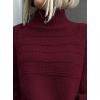 imagePRETTYGARDEN Womens Turtleneck Sweaters 2025 Fall Chunky Knit Pullover Long Sleeve Jumper Tops Trendy Winter ClothesBurgundy