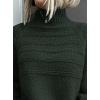 imagePRETTYGARDEN Womens Turtleneck Sweaters 2025 Fall Chunky Knit Pullover Long Sleeve Jumper Tops Trendy Winter ClothesDark Green