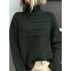 imagePRETTYGARDEN Womens Turtleneck Sweaters 2025 Fall Chunky Knit Pullover Long Sleeve Jumper Tops Trendy Winter ClothesDark Green