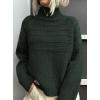 imagePRETTYGARDEN Womens Turtleneck Sweaters 2025 Fall Chunky Knit Pullover Long Sleeve Jumper Tops Trendy Winter ClothesDark Green